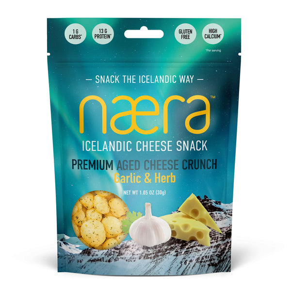 Premium Aged Cheese Crunch Garlic & Herb Cheese Snack