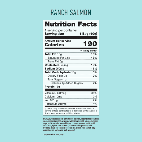 Ranch Salmon with Sour Cream & Onion Crunchy Fish Bites